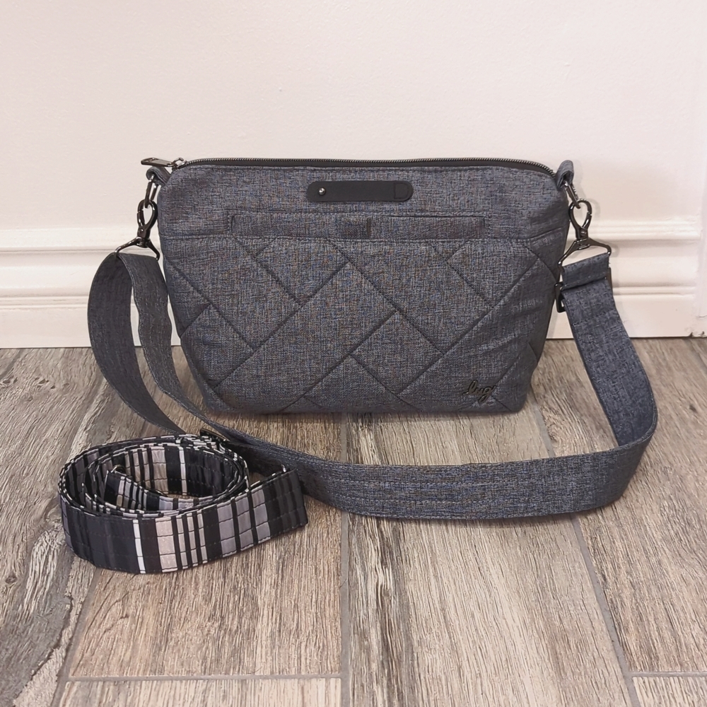 Lug Quilted Flare 2 Crossbody Bag With 2 Straps